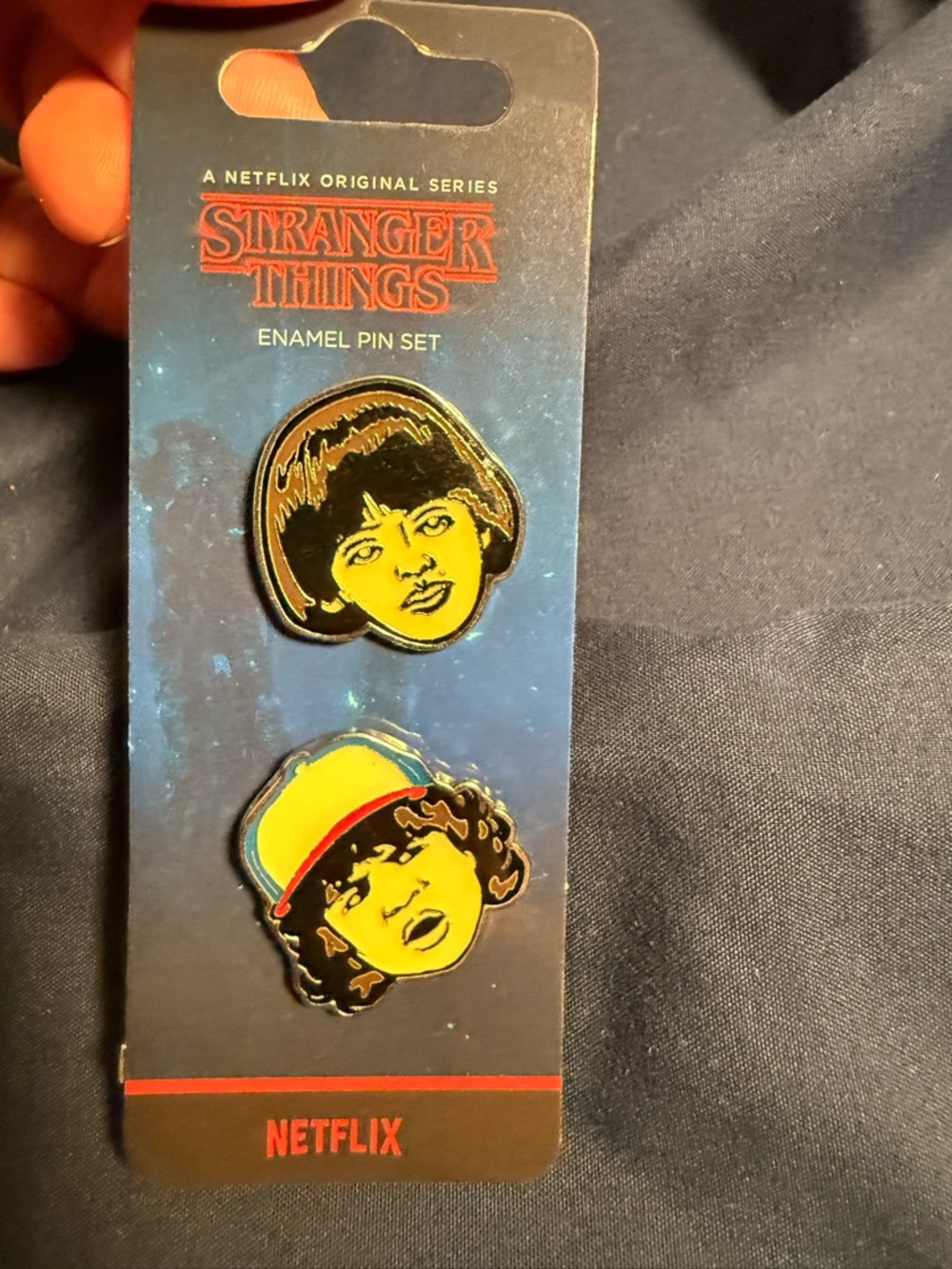 Netflix Stranger Things Yellow & Black Enamel Pin Set